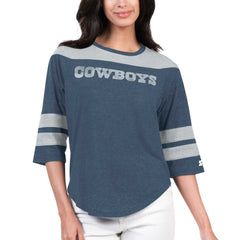 Dallas Cowboys Starter Women's Fullback Tri-Blend 3/4-Sleeve T-Shirt