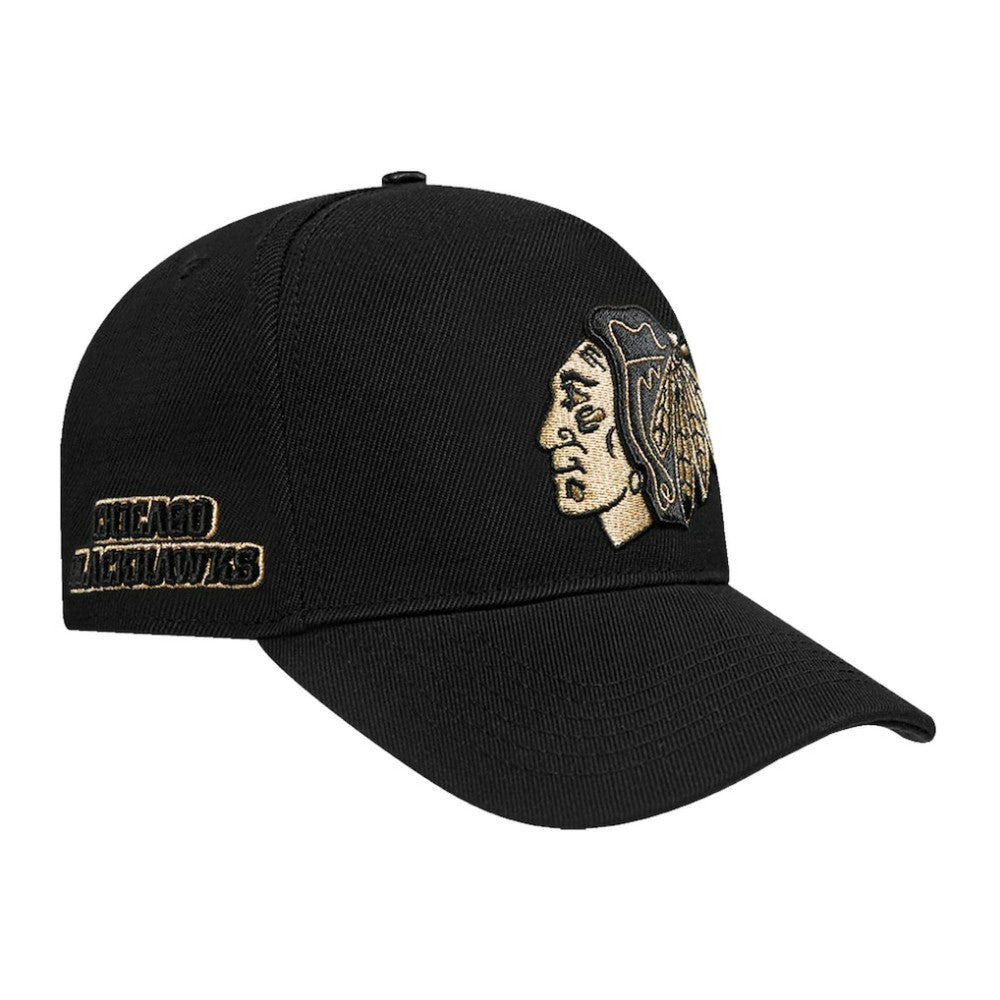 Chicago Blackhawks Pro Standard Metallic Logo Pinch Front Adjustable Hat Discount