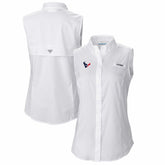 Houston Texans Columbia Women's PFG Tamiami Omni-Shade Sleeveless Button-Up Shirt