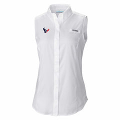Houston Texans Columbia Women's PFG Tamiami Omni-Shade Sleeveless Button-Up Shirt