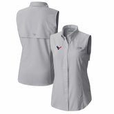 Houston Texans Columbia Women's PFG Tamiami Omni-Shade Sleeveless Button-Up Shirt