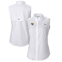 Jacksonville Jaguars Columbia Women's PFG Tamiami Omni-Shade Sleeveless Button-Up Shirt