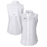 Miami Dolphins Columbia Women's PFG Tamiami Omni-Shade Sleeveless Button-Up Shirt