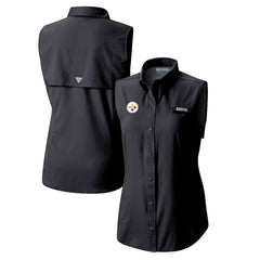 Pittsburgh Steelers Columbia Women's PFG Tamiami Omni-Shade Sleeveless Button-Up Shirt