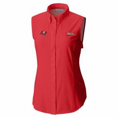 Tampa Bay Buccaneers Columbia Women's PFG Tamiami Omni-Shade Sleeveless Button-Up Shirt