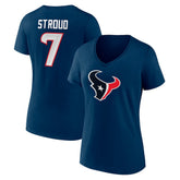 Houston Texans Fanatics C.J. Stroud Women's Icon Player Name & Number V-Neck T-Shirt