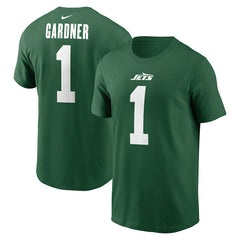 New York Jets Nike Sauce Gardner Name & Number T-Shirt