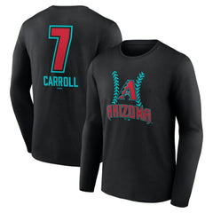 Corbin Carroll Arizona Diamondbacks Name & Number Fastball Long Sleeve T-Shirt | MLB US