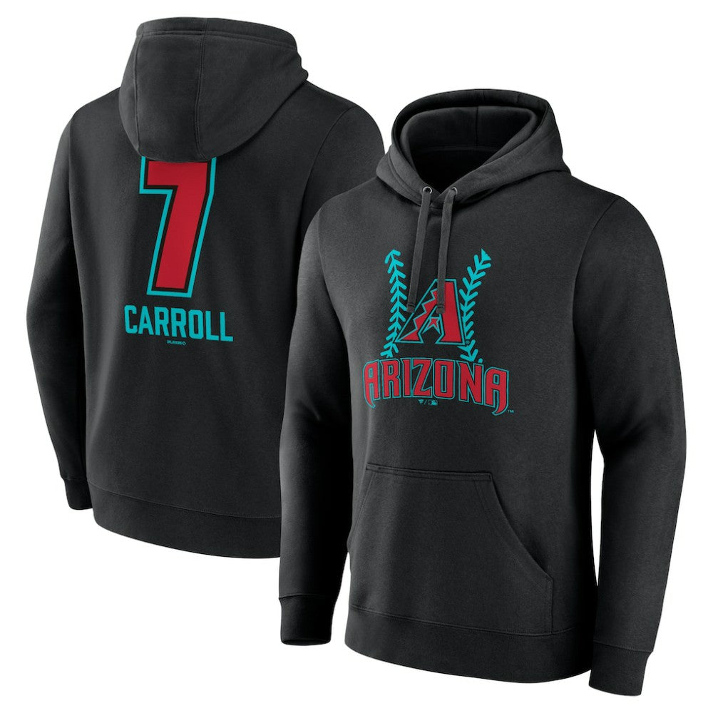 Corbin Carroll Arizona Diamondbacks Name & Number Fastball Pullover Hoodie | MLB Outlet