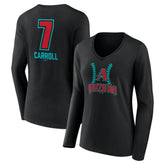 Corbin Carroll Arizona Diamondbacks Women's Name & Number Fastball V-Neck Long Sleeve T-Shirt | MLB Sale