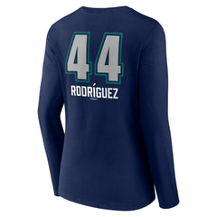 Julio Rodríguez Seattle Mariners Women's Name & Number Fastball V-Neck Long Sleeve T-Shirt | MLB Online