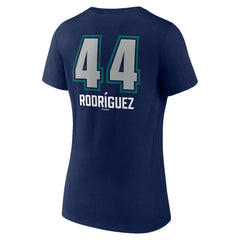 Julio Rodríguez Seattle Mariners Women's Name & Number Fastball V-Neck T-Shirt | MLB New