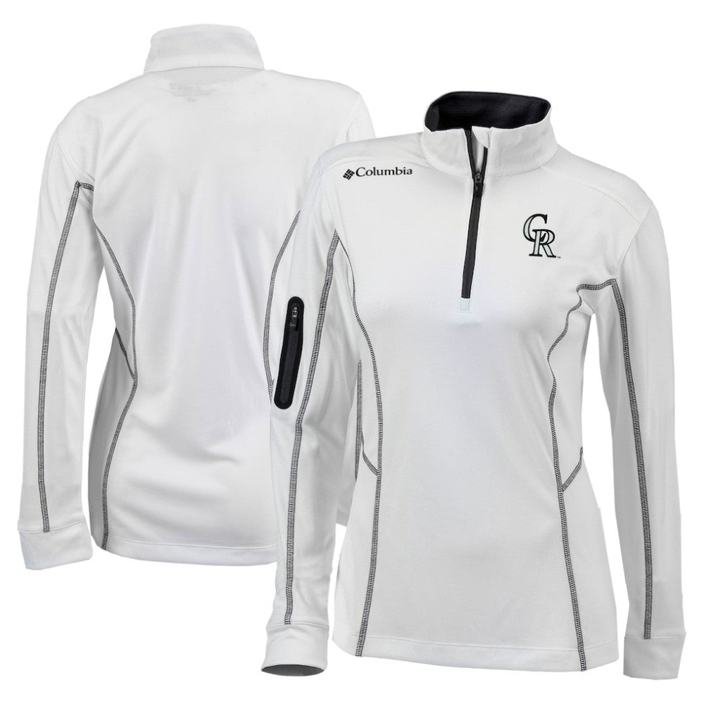 Colorado Rockies Columbia Women's Omni-Wick Shotgun Quarter-Zip Pullover Top | MLB US