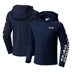 Atlanta Braves Columbia Youth Terminal Tackle Long Sleeve Hoodie T-Shirt | MLB Online