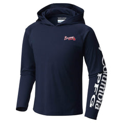 Atlanta Braves Columbia Youth Terminal Tackle Long Sleeve Hoodie T-Shirt | MLB Online