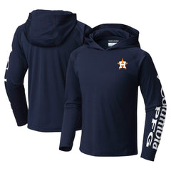 Houston Astros Columbia Youth Terminal Tackle Long Sleeve Hoodie T-Shirt | MLB Shop