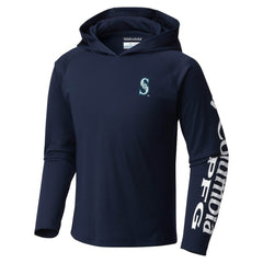 Seattle Mariners Columbia Youth Terminal Tackle Long Sleeve Hoodie T-Shirt | MLB On Sale