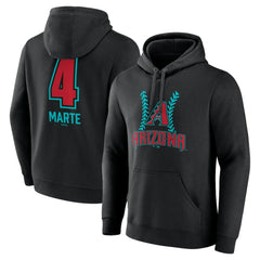 Ketel Marte Arizona Diamondbacks Name & Number Fastball Pullover Hoodie | MLB Sale