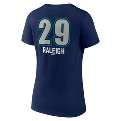 Cal Raleigh Seattle Mariners Women's Name & Number Fastball V-Neck T-Shirt | MLB Outlet