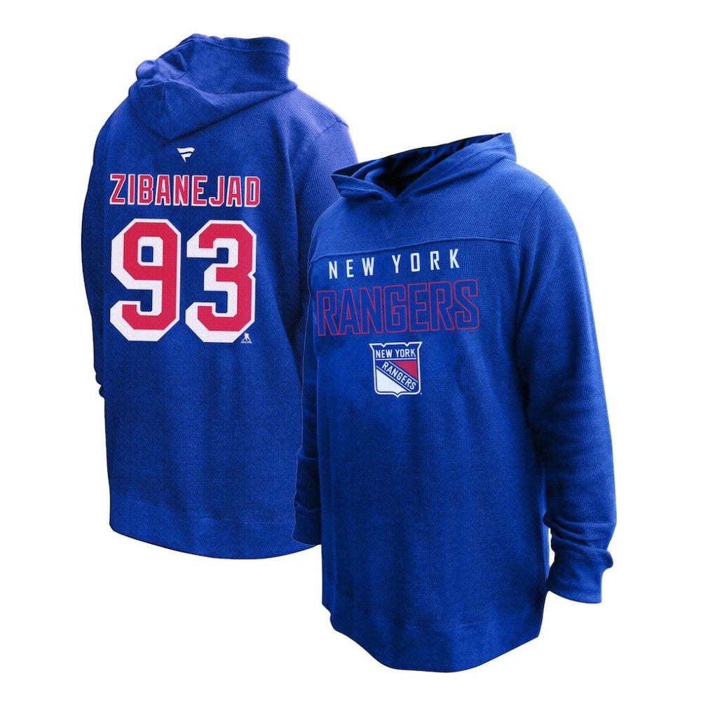 Mika Zibanejad New York Rangers Profile Women's Plus Size Name & Number Thermal Pullover Hoodie Sale