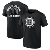 Boston Bruins Personalized Name & Number Monochrome T-Shirt Sale