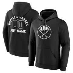 Buffalo Sabres Personalized Name & Number Monochrome Pullover Hoodie On Sale