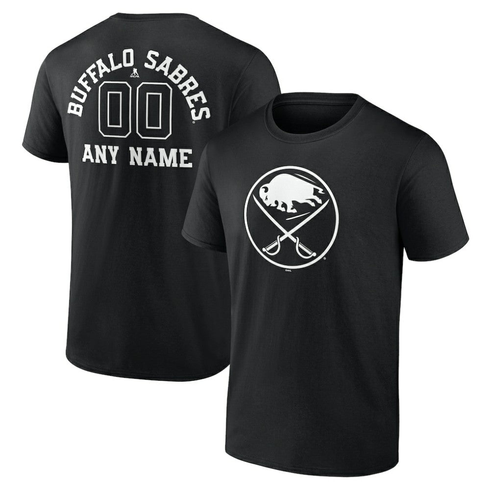 Buffalo Sabres Personalized Name & Number Monochrome T-Shirt Outlet