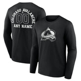 Colorado Avalanche Personalized Name & Number Monochrome Long Sleeve T-Shirt Discount