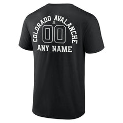 Colorado Avalanche Personalized Name & Number Monochrome T-Shirt For Sale