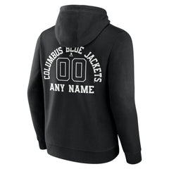 Columbus Blue Jackets Personalized Name & Number Monochrome Pullover Hoodie Discount