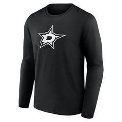Dallas Stars Personalized Name & Number Monochrome Long Sleeve T-Shirt On Sale