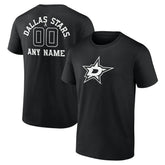 Dallas Stars Personalized Name & Number Monochrome T-Shirt Discount