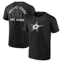 Dallas Stars Personalized Name & Number Monochrome T-Shirt Discount