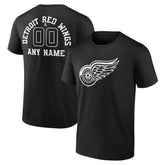 Detroit Red Wings Personalized Name & Number Monochrome T-Shirt Online