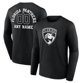 Florida Panthers Personalized Name & Number Monochrome Long Sleeve T-Shirt Outlet