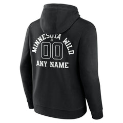 Minnesota Wild Personalized Name & Number Monochrome Pullover Hoodie Sale