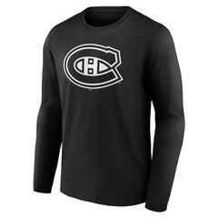 Montreal Canadiens Personalized Name & Number Monochrome Long Sleeve T-Shirt On Sale