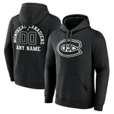Montreal Canadiens Personalized Name & Number Monochrome Pullover Hoodie For Sale