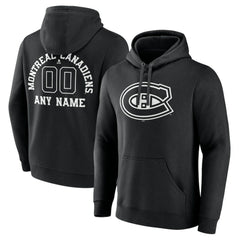 Montreal Canadiens Personalized Name & Number Monochrome Pullover Hoodie For Sale
