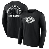 Nashville Predators Personalized Name & Number Monochrome Long Sleeve T-Shirt Outlet