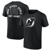 New Jersey Devils Personalized Name & Number Monochrome T-Shirt Discount