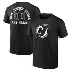 New Jersey Devils Personalized Name & Number Monochrome T-Shirt Discount