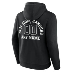 New York Rangers Personalized Name & Number Monochrome Pullover Hoodie On Sale