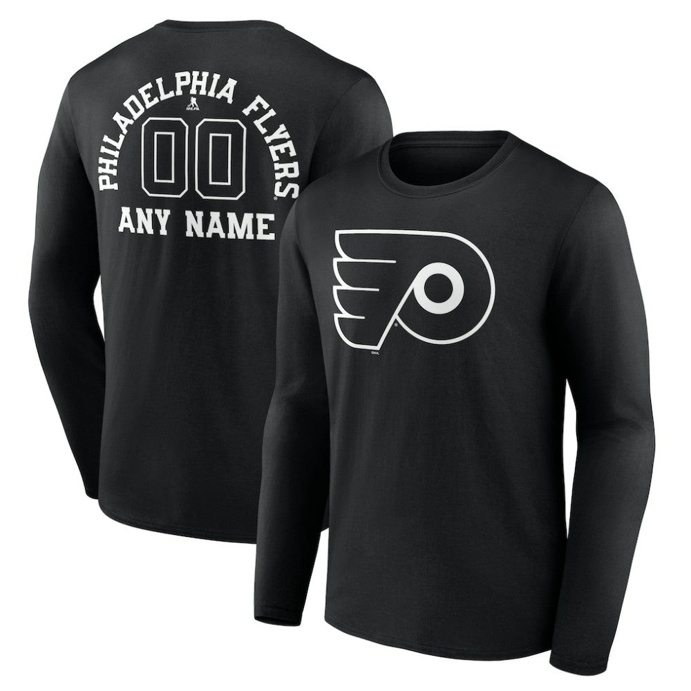 Philadelphia Flyers Personalized Name & Number Monochrome Long Sleeve T-Shirt Online