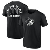 San Jose Sharks Personalized Name & Number Monochrome T-Shirt Discount