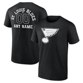 St. Louis Blues Personalized Name & Number Monochrome T-Shirt Sale