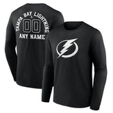 Tampa Bay Lightning Personalized Name & Number Monochrome Long Sleeve T-Shirt Online
