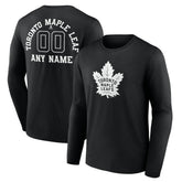 Toronto Maple Leafs Personalized Name & Number Monochrome Long Sleeve T-Shirt Outlet