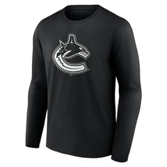 Vancouver Canucks Personalized Name & Number Monochrome Long Sleeve T-Shirt Online