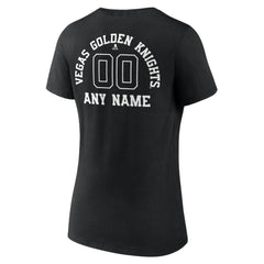 Vegas Golden Knights Women's Personalized Name & Number Monochrome V-Neck T-Shirt For Sale